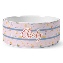 Sewing Time Ceramic Dog Bowl (Personalized)
