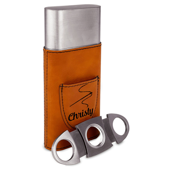 Sewing Time Cigar Case with Cutter - ALT VIEW