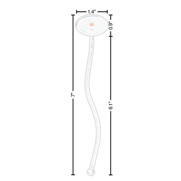 Sewing Time Clear Plastic 7" Stir Stick - Oval - Dimensions