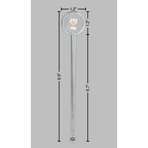 Sewing Time Clear Plastic 7" Stir Stick - Round - Dimensions