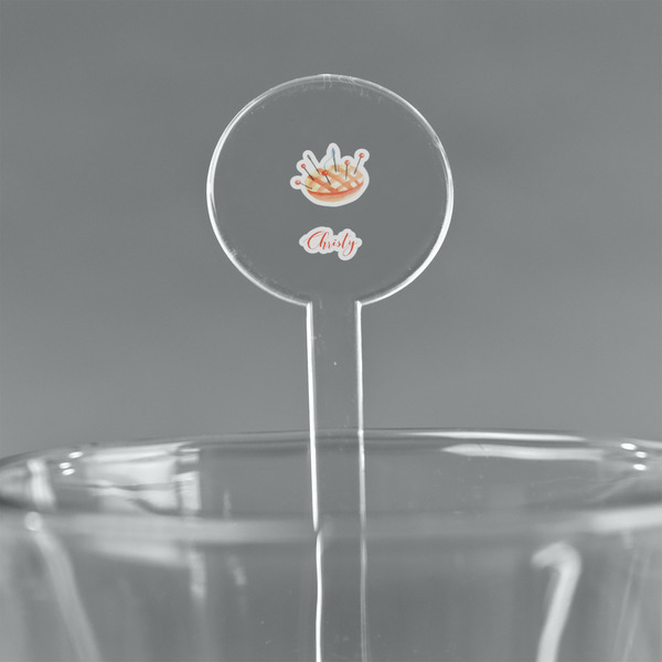Custom Sewing Time 5.5" Round Plastic Stir Sticks - Clear (Personalized)