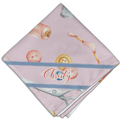 Sewing Time Cloth Dinner Napkin - Single w/ Name or Text