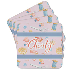 Sewing Time Cork Coaster - Set of 4 w/ Name or Text