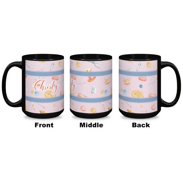Sewing Time Coffee Mug - 15 oz - Black APPROVAL