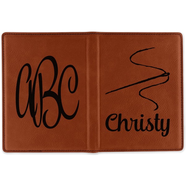 Sewing Time Cognac Leather Passport Holder Outside Double Sided - Apvl