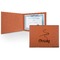 Sewing Time Cognac Leatherette Diploma / Certificate Holders - Front only - Main