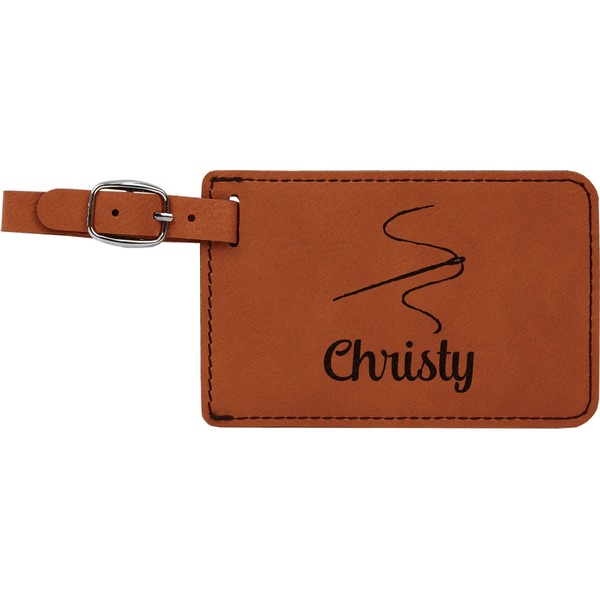 Custom Sewing Time Leatherette Luggage Tag (Personalized)