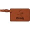 Sewing Time Cognac Leatherette Luggage Tags