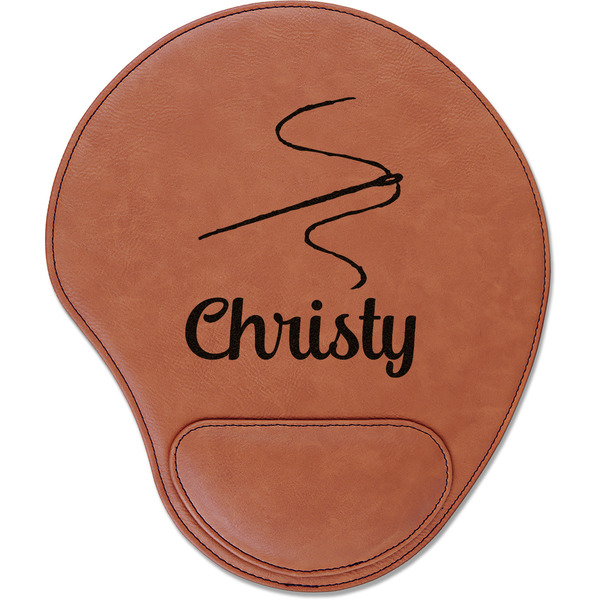 Custom Sewing Time Leatherette Mouse Pad with Wrist Support (Personalized)
