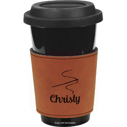Sewing Time Leatherette Cup Sleeve - Single Sided (Personalized)
