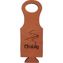 Sewing Time Leatherette Wine Tote (Personalized)