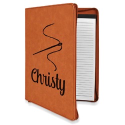 Sewing Time Leatherette Zipper Portfolio with Notepad (Personalized)