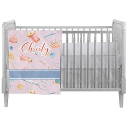 Sewing Time Crib Comforter / Quilt (Personalized)