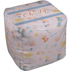 Sewing Time Cube Pouf Ottoman (Personalized)