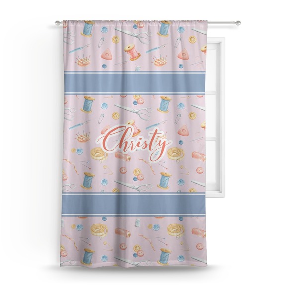 Custom Sewing Time Curtain - 50"x84" Panel (Personalized)