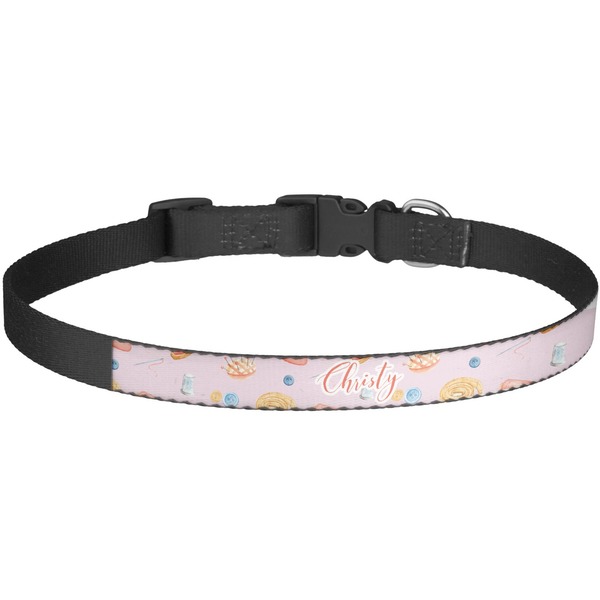 Custom Sewing Time Dog Collar - Large (Personalized)