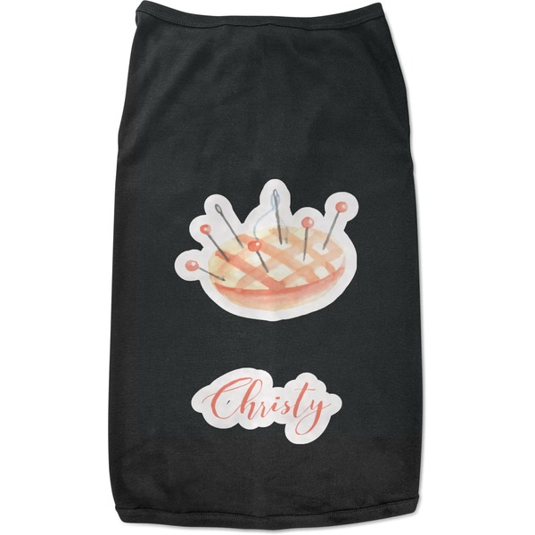 Custom Sewing Time Black Pet Shirt - XL (Personalized)