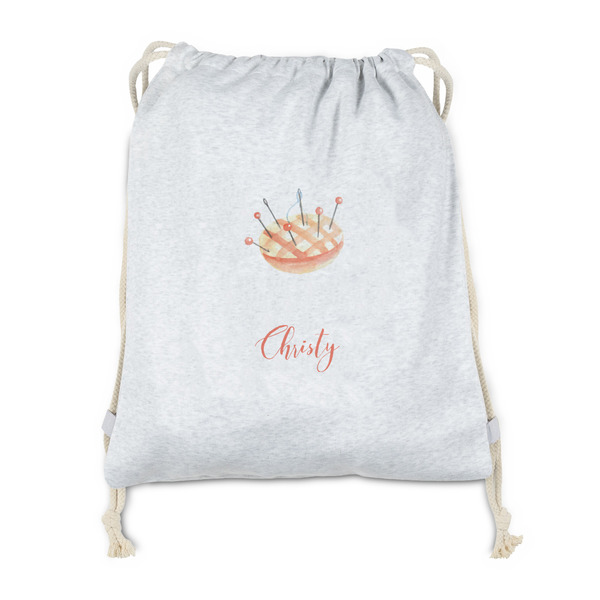 Custom Sewing Time Drawstring Backpack - Sweatshirt Fleece - Double Sided (Personalized)