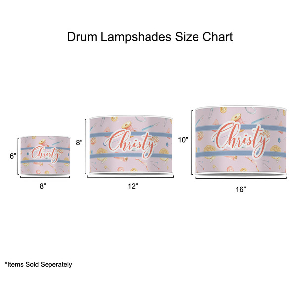 Sewing Time Drum Lampshades - Sizing Chart