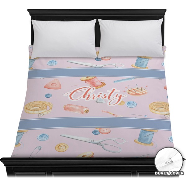 Custom Sewing Time Duvet Cover - Full / Queen (Personalized)
