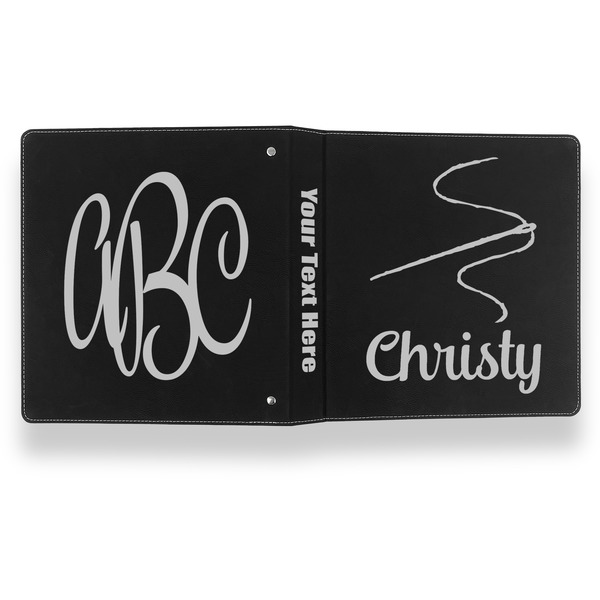 Sewing Time Leather Binder - 1" - Black- Back Spine Front View