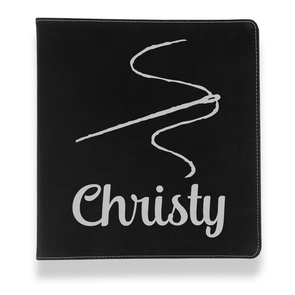 Sewing Time Leather Binder - 1" - Black - Front View