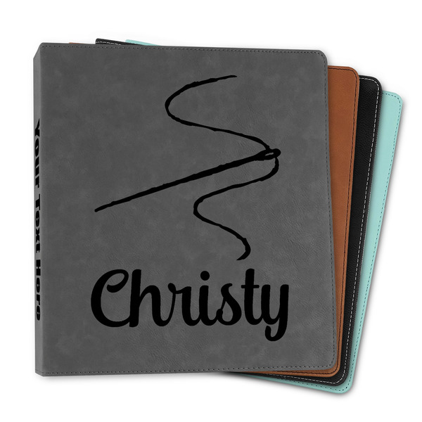 Custom Sewing Time Leather Binder - 1" (Personalized)