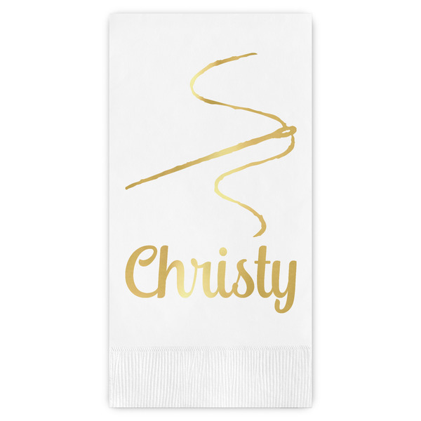 Custom Sewing Time Guest Napkins - Foil Stamped (Personalized)