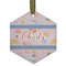 Sewing Time Frosted Glass Ornament - Hexagon