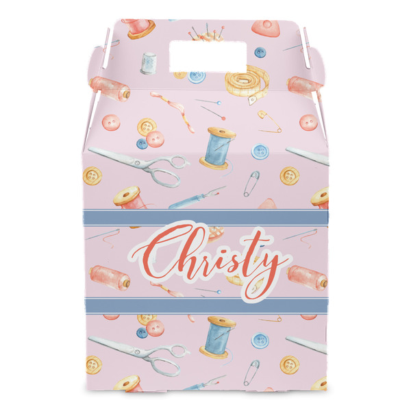 Sewing Time Gable Favor Box - Front