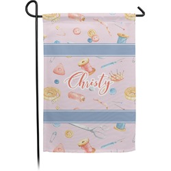 Sewing Time Small Garden Flag - Double Sided w/ Name or Text