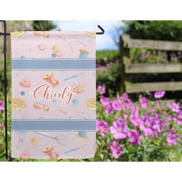 Sewing Time Garden Flag - Outside In Flowers