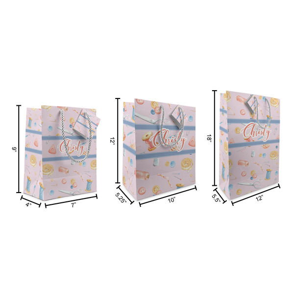 Sewing Time Gift Bags - All Sizes - Dimensions