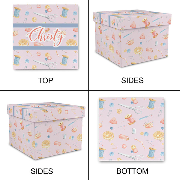 Sewing Time Gift Boxes with Lid - Canvas Wrapped - Medium - Approval