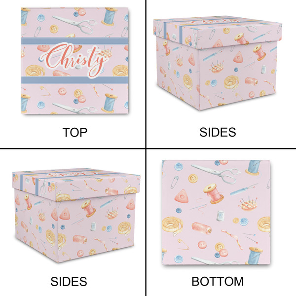 Sewing Time Gift Boxes with Lid - Canvas Wrapped - Small - Approval