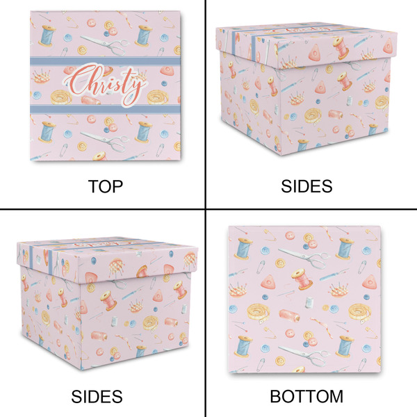 Sewing Time Gift Boxes with Lid - Canvas Wrapped - X-Large - Approval