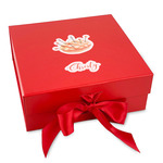 Sewing Time Gift Box with Magnetic Lid - Red (Personalized)