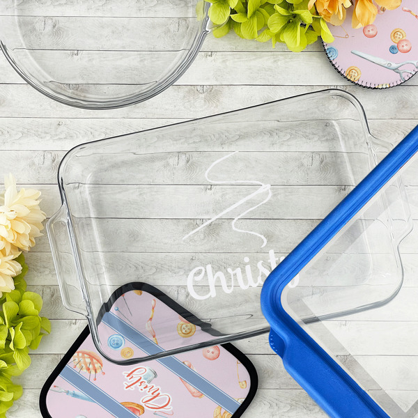 Sewing Time Glass Baking Dish - LIFESTYLE (13x9)