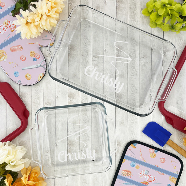 Sewing Time Glass Baking Dish Set - LIFESTYLE