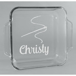Sewing Time Glass Cake Dish - 8in x 8in (Personalized)