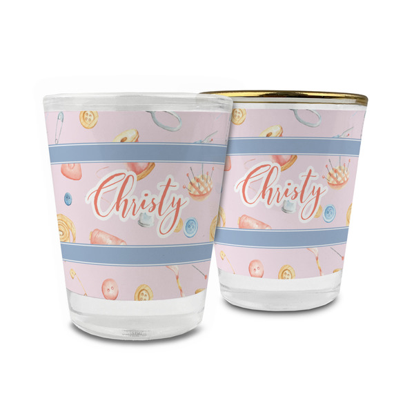 Custom Sewing Time Glass Shot Glass - 1.5 oz (Personalized)