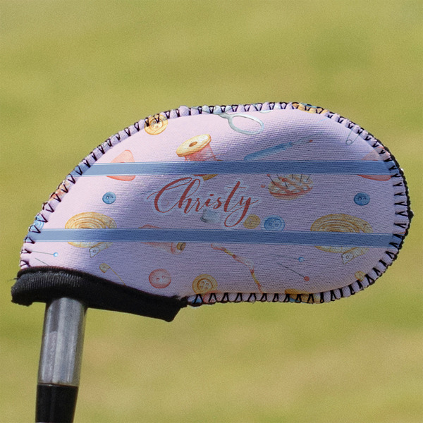 Custom Sewing Time Golf Club Iron Cover (Personalized)