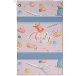 Sewing Time Golf Towel - Poly-Cotton Blend - Small w/ Name or Text