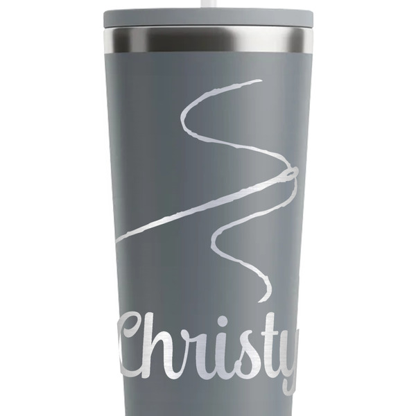 Sewing Time Grey RTIC Everyday Tumbler - 28 oz. - Close Up