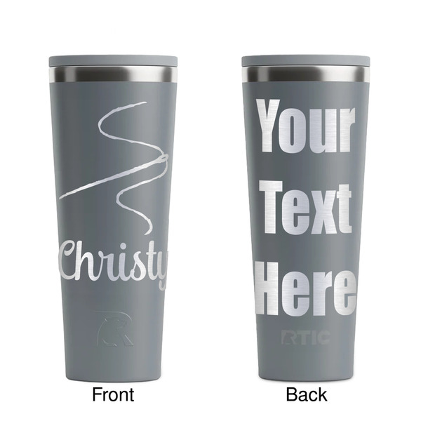 Sewing Time Grey RTIC Everyday Tumbler - 28 oz. - Front and Back