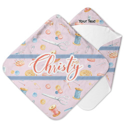 Sewing Time Hooded Baby Towel (Personalized)
