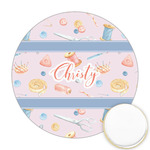 Sewing Time Printed Cookie Topper - Round (Personalized)