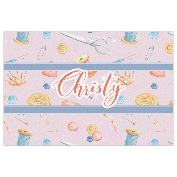 Sewing Time Indoor / Outdoor Rug - 2'x3' - Front Flat