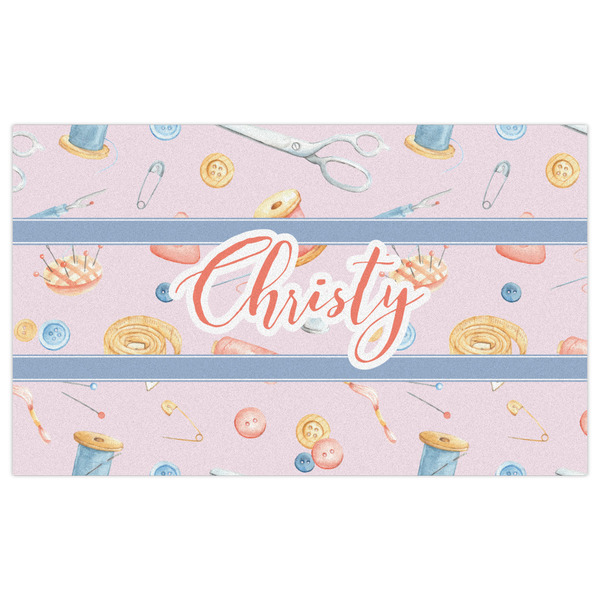 Sewing Time Indoor / Outdoor Rug - 3'x5' - Front Flat