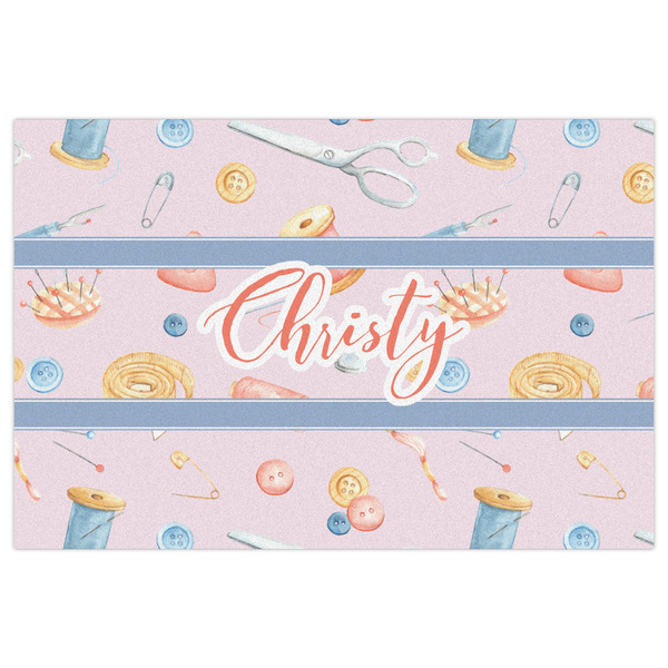 Sewing Time Indoor / Outdoor Rug - 4'x6' - Front Flat